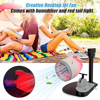 Red Light Turbofan Desk Fan