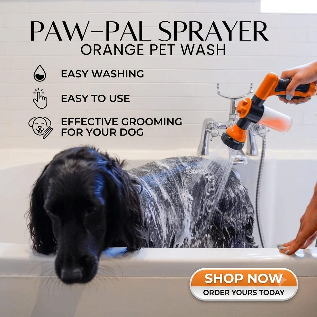 PetWash Master Hose with Dual Soap Dispenser & Grooming Glove